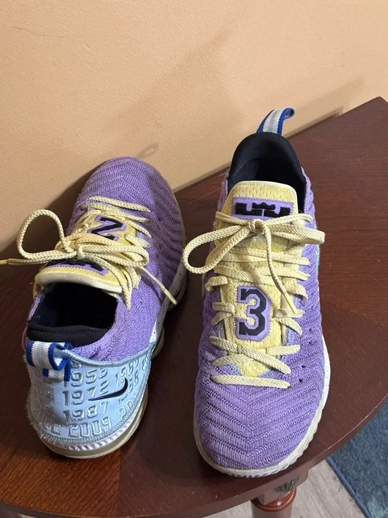 Nike LeBron 23 Purple Yellow Sneakers Size 8 - Picture 3 of 11